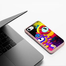Чехол iPhone 7/8 матовый Otis Pharaotis, цвет: 3D-светло-розовый — фото 2
