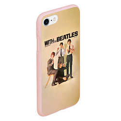 Чехол iPhone 7/8 матовый With The Beatles, цвет: 3D-светло-розовый — фото 2