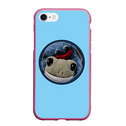 Чехол iPhone 7/8 матовый Хагги Вагги с лягушкой, цвет: 3D-малиновый