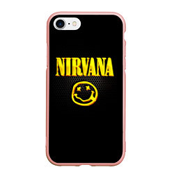 Чехол iPhone 7/8 матовый NIRVANA соты, цвет: 3D-светло-розовый