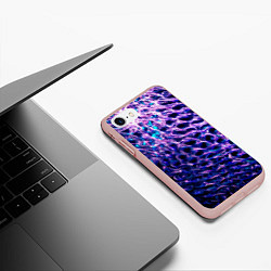 Чехол iPhone 7/8 матовый Световая живопись - абстракция, цвет: 3D-светло-розовый — фото 2