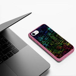 Чехол iPhone 7/8 матовый Прикольные популярные надписи, цвет: 3D-малиновый — фото 2