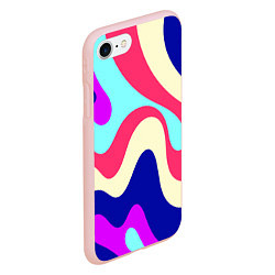 Чехол iPhone 7/8 матовый КАРАМЕЛЬНЫЕ ВОЛНЫ, цвет: 3D-светло-розовый — фото 2