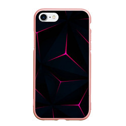 Чехол iPhone 7/8 матовый Неоновые Плиты, цвет: 3D-светло-розовый