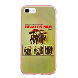 Чехол iPhone 7/8 матовый Beatles N0 5, цвет: 3D-светло-розовый
