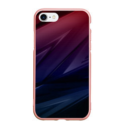 Чехол iPhone 7/8 матовый Geometry violet dark, цвет: 3D-светло-розовый