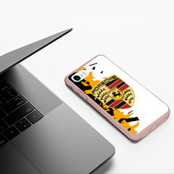 Чехол iPhone 7/8 матовый ПОРШ - ФРАГМЕНТАЦИЯ, цвет: 3D-светло-розовый — фото 2