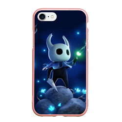 Чехол iPhone 7/8 матовый Hollow Knight неоновые бабочки, цвет: 3D-светло-розовый