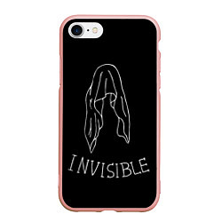 Чехол iPhone 7/8 матовый Невидимка, цвет: 3D-светло-розовый