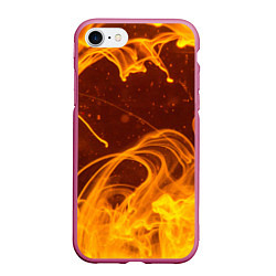 Чехол iPhone 7/8 матовый Абстрактные языки пламени из красок