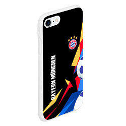 Чехол iPhone 7/8 матовый Bayern munchen Sport - цветные геометрии, цвет: 3D-белый — фото 2