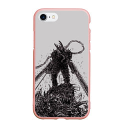 Чехол iPhone 7/8 матовый Дендзи и его враги, цвет: 3D-светло-розовый