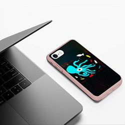 Чехол iPhone 7/8 матовый Half an Octopuss - The Cure, цвет: 3D-светло-розовый — фото 2