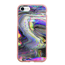 Чехол iPhone 7/8 матовый Ликвид, цвет: 3D-светло-розовый