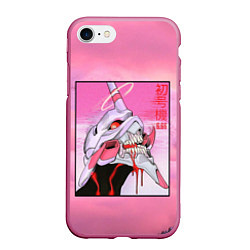 Чехол iPhone 7/8 матовый EVANGELION PINK Берсерк mode, цвет: 3D-малиновый