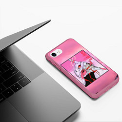 Чехол iPhone 7/8 матовый EVANGELION PINK Берсерк mode, цвет: 3D-малиновый — фото 2