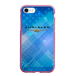 Чехол iPhone 7/8 матовый Chrysler - абстракция, цвет: 3D-малиновый