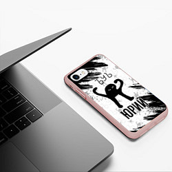 Чехол iPhone 7/8 матовый Кот ъуъ Юрий, цвет: 3D-светло-розовый — фото 2