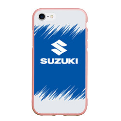 Чехол iPhone 7/8 матовый Suzuki - sport, цвет: 3D-светло-розовый
