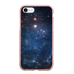 Чехол iPhone 7/8 матовый Молчаливый космос, цвет: 3D-светло-розовый