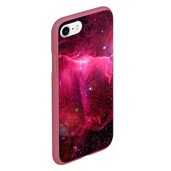 Чехол iPhone 7/8 матовый Рубиновая туманность, цвет: 3D-малиновый — фото 2
