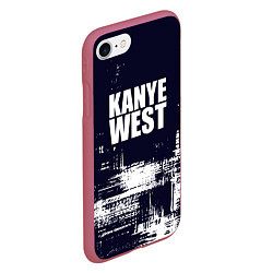 Чехол iPhone 7/8 матовый Kanye west - краска, цвет: 3D-малиновый — фото 2