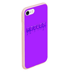 Чехол iPhone 7/8 матовый Roblox неоновый с подтеками, цвет: 3D-светло-розовый — фото 2