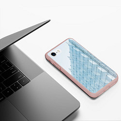 Чехол iPhone 7/8 матовый Абстрактный стеклянный мир, цвет: 3D-светло-розовый — фото 2