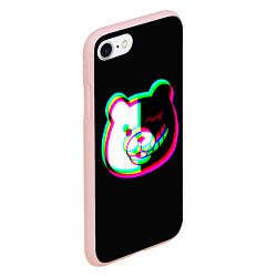 Чехол iPhone 7/8 матовый Danganronpa glitch monokuma, цвет: 3D-светло-розовый — фото 2