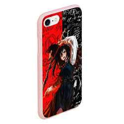 Чехол iPhone 7/8 матовый Митака демон войн - Человек бензопила, цвет: 3D-светло-розовый — фото 2