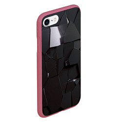 Чехол iPhone 7/8 матовый Треснутый асфальт, цвет: 3D-малиновый — фото 2