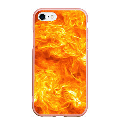 Чехол iPhone 7/8 матовый Бушующий огонь, цвет: 3D-светло-розовый