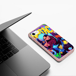 Чехол iPhone 7/8 матовый Han Maniac fan art, цвет: 3D-светло-розовый — фото 2