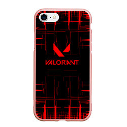 Чехол iPhone 7/8 матовый Valorant красные полосы