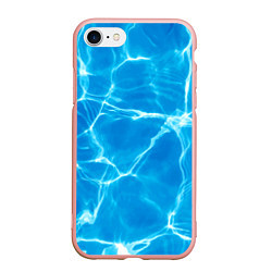 Чехол iPhone 7/8 матовый Разводы на водной поверхности, цвет: 3D-светло-розовый