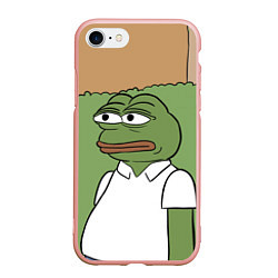 Чехол iPhone 7/8 матовый Pepe Gomer прячется в кусты, цвет: 3D-светло-розовый