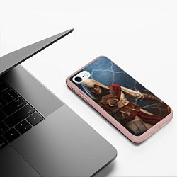 Чехол iPhone 7/8 матовый Рошан Ассассинс крид, цвет: 3D-светло-розовый — фото 2