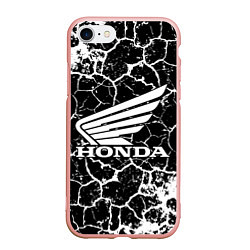 Чехол iPhone 7/8 матовый Honda logo арт, цвет: 3D-светло-розовый