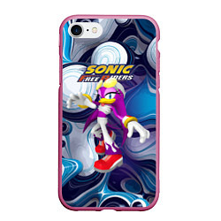 Чехол iPhone 7/8 матовый Sonic - ласточка Вейв - Free riders - pattern, цвет: 3D-малиновый