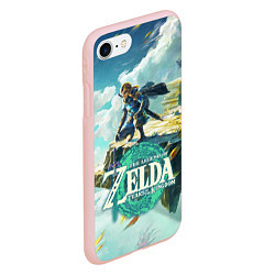 Чехол iPhone 7/8 матовый The Legend of Zelda: Tears of the Kingdom Линк, цвет: 3D-светло-розовый — фото 2