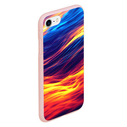 Чехол iPhone 7/8 матовый Волны неон, цвет: 3D-светло-розовый — фото 2