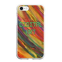 Чехол iPhone 7/8 матовый Цифровой арт - холст и масло, цвет: 3D-белый