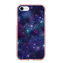 Чехол iPhone 7/8 матовый Бесконечность звездного неба, цвет: 3D-светло-розовый