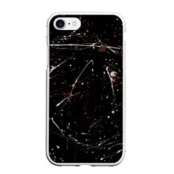 Чехол iPhone 7/8 матовый Малярные пятна, цвет: 3D-белый