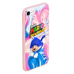 Чехол iPhone 7/8 матовый Toad - Super Mario 3D World - Nintendo, цвет: 3D-светло-розовый — фото 2