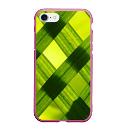 Чехол iPhone 7/8 матовый Узор из натуральной травы, цвет: 3D-малиновый