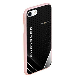 Чехол iPhone 7/8 матовый Chrysler Карбон, цвет: 3D-светло-розовый — фото 2