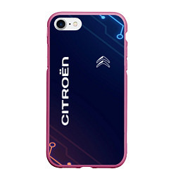 Чехол iPhone 7/8 матовый Citroёn Абстракция, цвет: 3D-малиновый