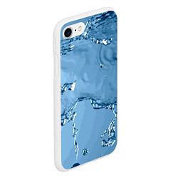 Чехол iPhone 7/8 матовый Водные подтёки на стекле, цвет: 3D-белый — фото 2