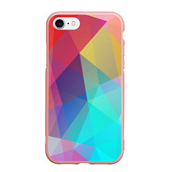 Чехол iPhone 7/8 матовый Нежный разноцветный фон, цвет: 3D-светло-розовый